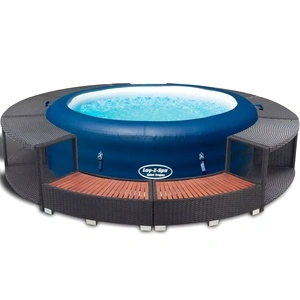 Bestway Lay-z-Spa Надуваема вана 196x61 cм 14294 PE ратанов съраунд