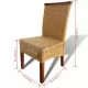Трапезни столове, 4 бр, кафяви, естествен ратан