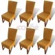Трапезни столове, 6 бр, кафяви, естествен ратан