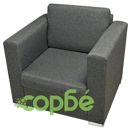 Комплект дивани, мека мебел, от три части, тъмно сиво  ➤ топ цена ➤ sorbe.bg