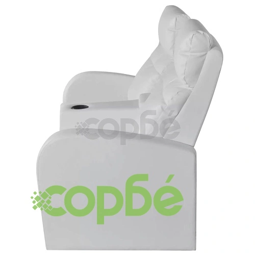LED реклайнери от две части 2+3 седалки изкуствена кожа бял ➤ топ цена ➤ sorbe.bg