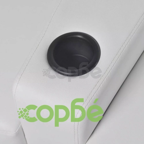 LED реклайнери от две части 2+3 седалки изкуствена кожа бял ➤ топ цена ➤ sorbe.bg