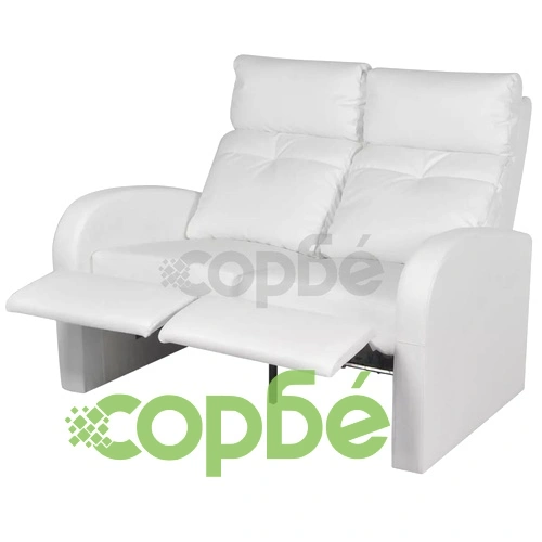 LED реклайнери от две части 2+3 седалки изкуствена кожа бял ➤ топ цена ➤ sorbe.bg
