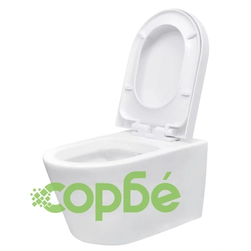 Окачена тоалетна чиния, със скрито казанче, керамична, бяла ➤ топ цена ➤ sorbe.bg