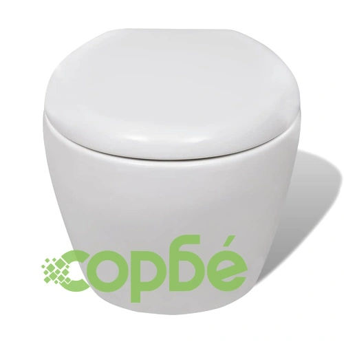 Окачена тоалетна чиния, със скрито казанче, керамична, бяла ➤ топ цена ➤ sorbe.bg