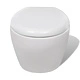 Окачена тоалетна чиния, със скрито казанче, керамична, бяла