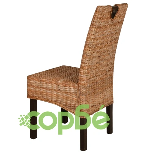 Трапезен стол, 4 бр, кубу ратан, мангово дърво ➤ топ цена ➤ sorbe.bg