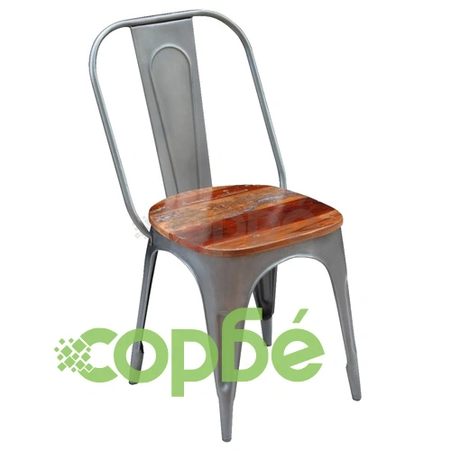 Трапезни столове, 6 бр, регенерирано дърво масив ➤ топ цена ➤ sorbe.bg