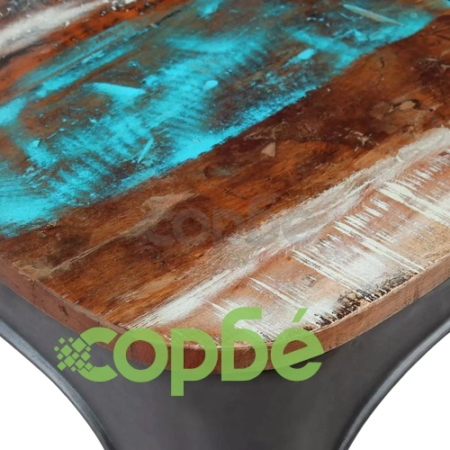 Трапезни столове, 6 бр, регенерирано дърво масив ➤ топ цена ➤ sorbe.bg