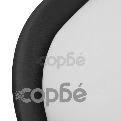 Трапезни столове, 6 бр, черно и бяло, изкуствена кожа ➤ топ цена ➤ sorbe.bg