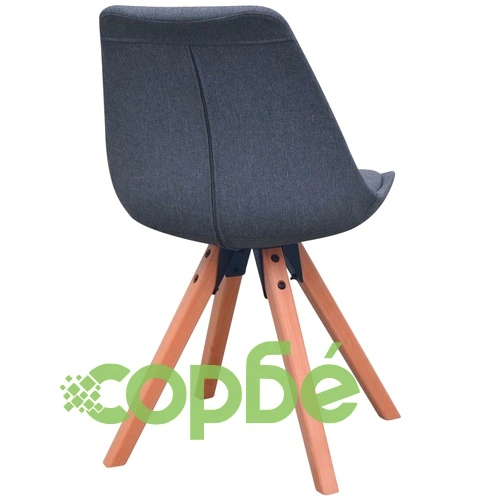 Трапезни столове, 6 бр, тъмносиви, текстил ➤ топ цена ➤ sorbe.bg