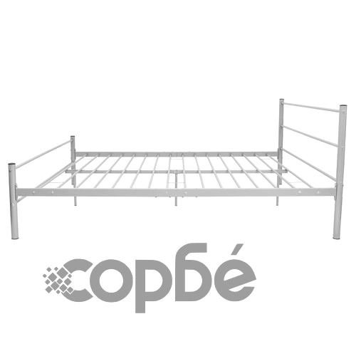 Легло с матрак от мемори пяна, сиво, метал, 180x200 cм ➤ топ цена ➤ sorbe.bg
