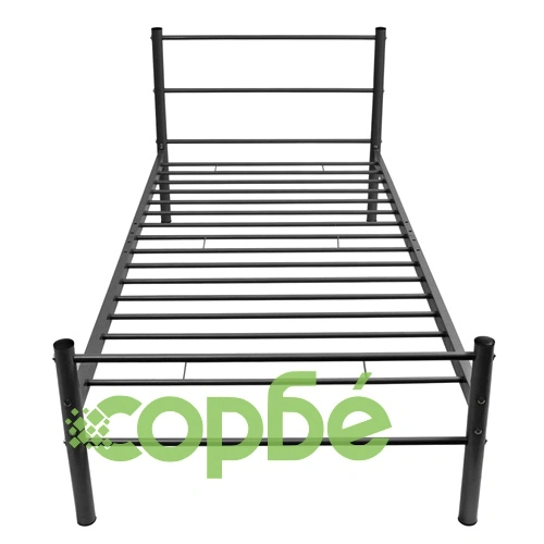 Легло с матрак от мемори пяна, черно, метал, 90x200 см ➤ топ цена ➤ sorbe.bg