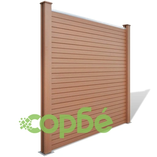 Градински оградни панели, 3 бр, WPC, 538 см, кафяви ➤ топ цена ➤ sorbe.bg