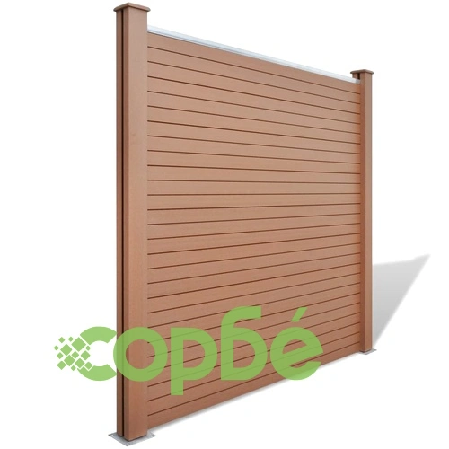 Градински оградни панели, 4 бр, WPC, 715 см, кафяви ➤ топ цена ➤ sorbe.bg
