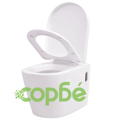 Окачена тоалетна чиния, със скрито казанче, керамична, бяла ➤ топ цена ➤ sorbe.bg