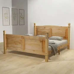 Легло с матрак, бор, мексикански стил Корона, 160x200 см 