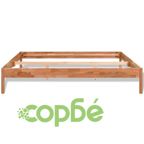 Двойно легло с матрак от мемори пяна, дъбов масив, 180x200 cм ➤ топ цена ➤ sorbe.bg