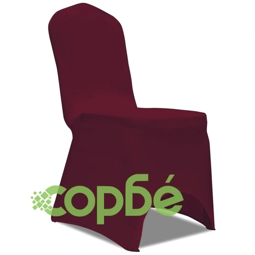 Покривни калъфи за столове, 100 бр, еластични, бордо ➤ топ цена ➤ sorbe.bg