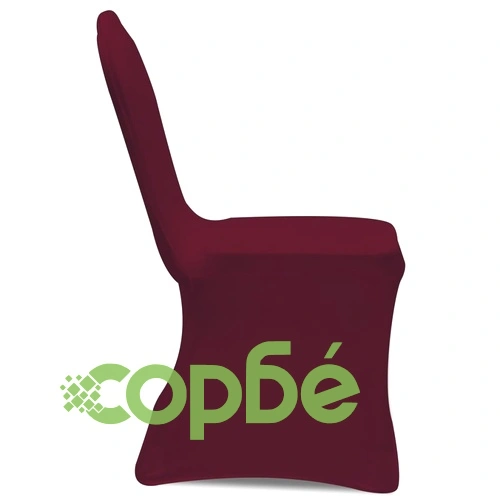 Покривни калъфи за столове, 100 бр, еластични, бордо ➤ топ цена ➤ sorbe.bg