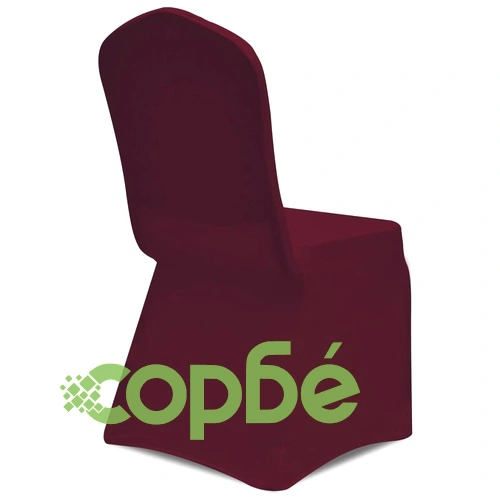 Покривни калъфи за столове, 100 бр, еластични, бордо ➤ топ цена ➤ sorbe.bg