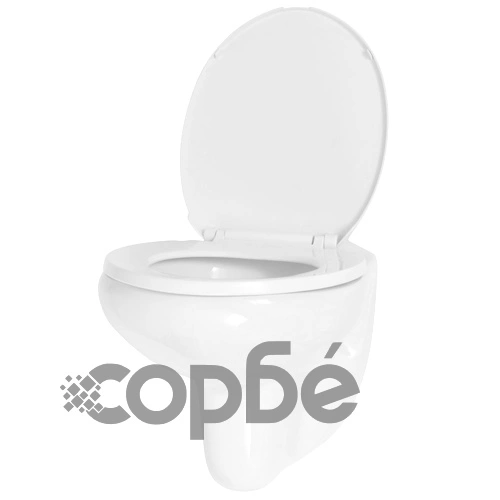 Окачена тоалетна чиния с меко затваряне и казанче карамика бяла ➤ топ цена ➤ sorbe.bg