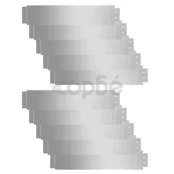 Бордюрни ленти, 10 бр, поцинкована стомана, 100x20 см