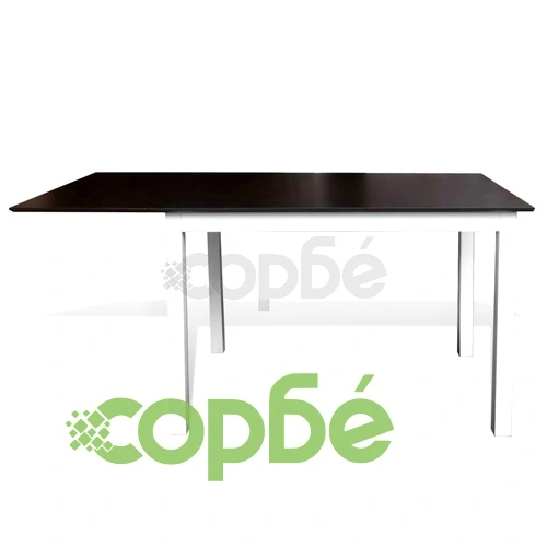 Разтегателен трапезен комплект, 7 части, кафяво и бяло ➤ топ цена ➤ sorbe.bg