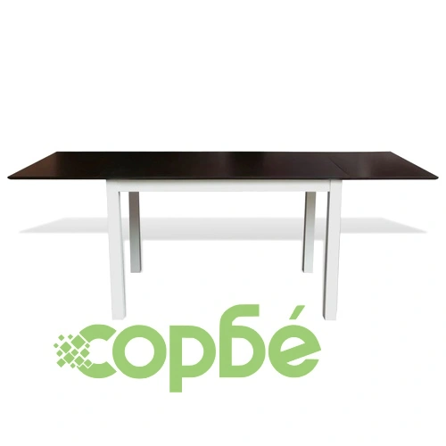 Разтегателен трапезен комплект, 9 части, кафяво и бяло ➤ топ цена ➤ sorbe.bg