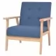 Комплект кресла, 2 части, плат, сини