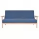 Комплект диван и кресло, 2 части, плат, сини