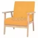 Комплект кресла, 2 части, плат, жълт