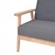 Комплект кресла, 2 части, плат, тъмносиви