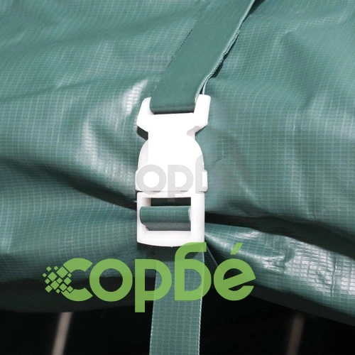 Мобилен навес за животни PVC 550 г/м² 3,3x8 м тъмнозелен ➤ топ цена ➤ sorbe.bg