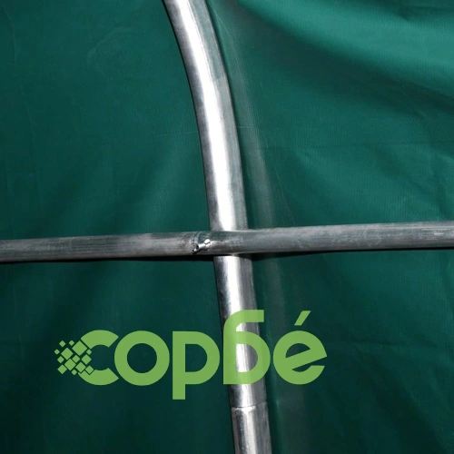 Мобилен навес за животни PVC 550 г/м² 3,3x9,6 м тъмнозелен ➤ топ цена ➤ sorbe.bg