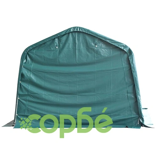 Мобилен навес за животни PVC 550 г/м² 3,3x9,6 м тъмнозелен ➤ топ цена ➤ sorbe.bg