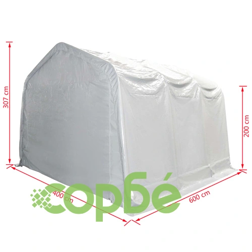 Палатка за съхранение PVC 550 г/м² 4x6 м бяла ➤ топ цена ➤ sorbe.bg