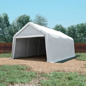 Палатка за съхранение PVC 550 г/м² 4x6 м бяла