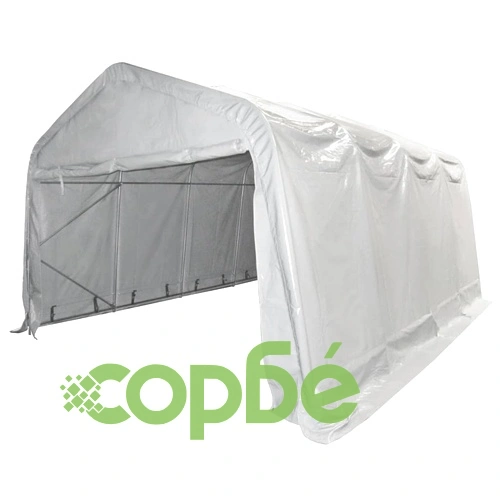 Палатка за съхранение PVC 550 г/м² 4x8 м бяла ➤ топ цена ➤ sorbe.bg