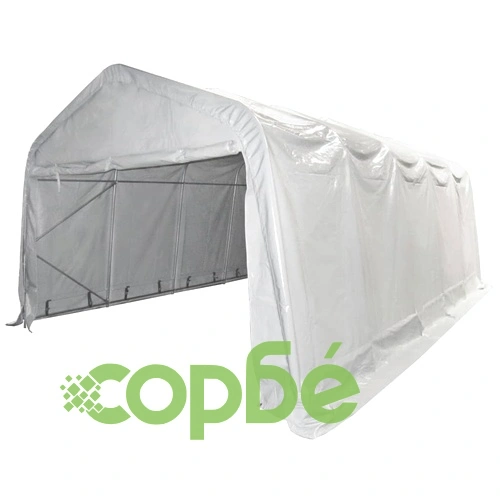 Палатка за съхранение PVC 550 г/м² 5x10 м бяла ➤ топ цена ➤ sorbe.bg