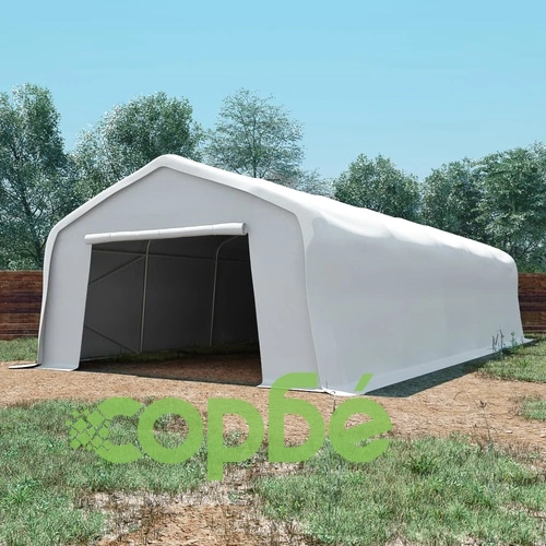 Палатка за съхранение PVC 550 г/м² 5x10 м бяла ➤ топ цена ➤ sorbe.bg