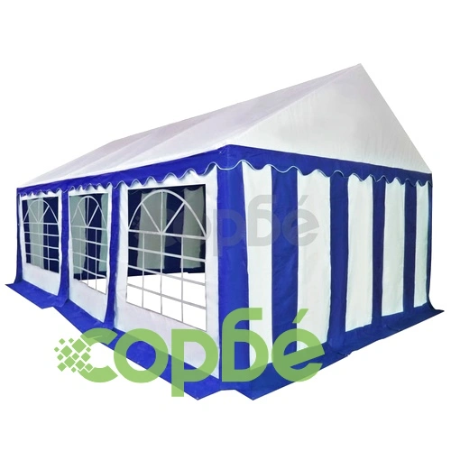 Градинска шатра, PVC, 3x6 м, бяло и синьо ➤ топ цена ➤ sorbe.bg