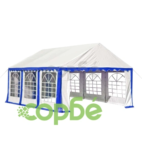 Градинска шатра, PVC, 3x6 м, бяло и синьо ➤ топ цена ➤ sorbe.bg