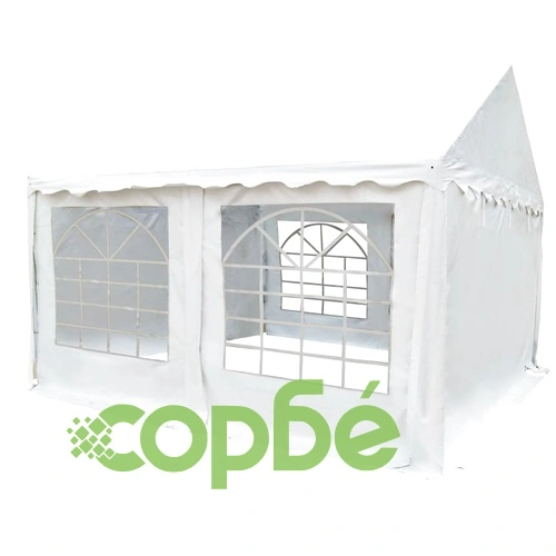 Градинска шатра, PVC, 3x4 м, бяла ➤ топ цена ➤ sorbe.bg