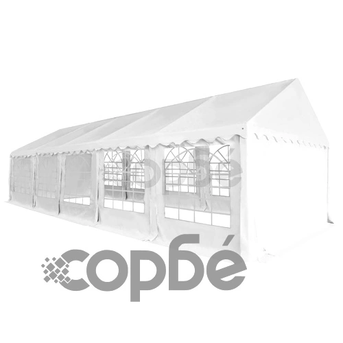 Градинска шатра, PVC, 5x10 м, бяла ➤ топ цена ➤ sorbe.bg
