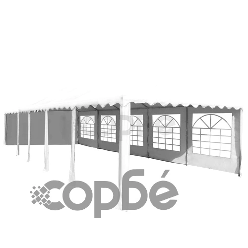 Градинска шатра, PVC, 5x10 м, бяла ➤ топ цена ➤ sorbe.bg