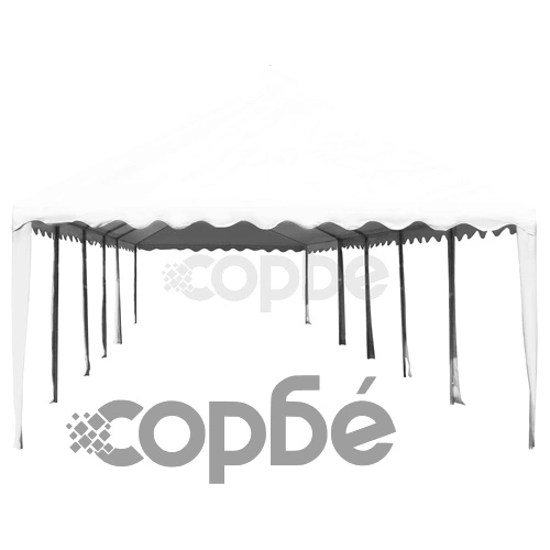 Градинска шатра, PVC, 5x10 м, бяла ➤ топ цена ➤ sorbe.bg