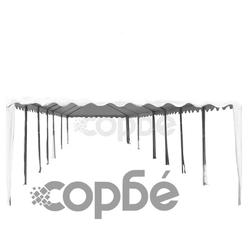 Градинска шатра, PVC, 6x12 м, бяла  ➤ топ цена ➤ sorbe.bg