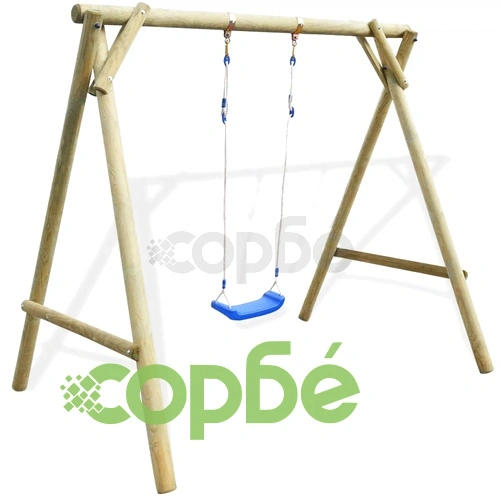Външна люлка 154x139x180 см импрегнирана борова дървесина ➤ топ цена ➤ sorbe.bg