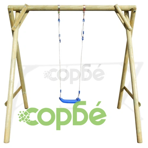Външна люлка 154x139x180 см импрегнирана борова дървесина ➤ топ цена ➤ sorbe.bg